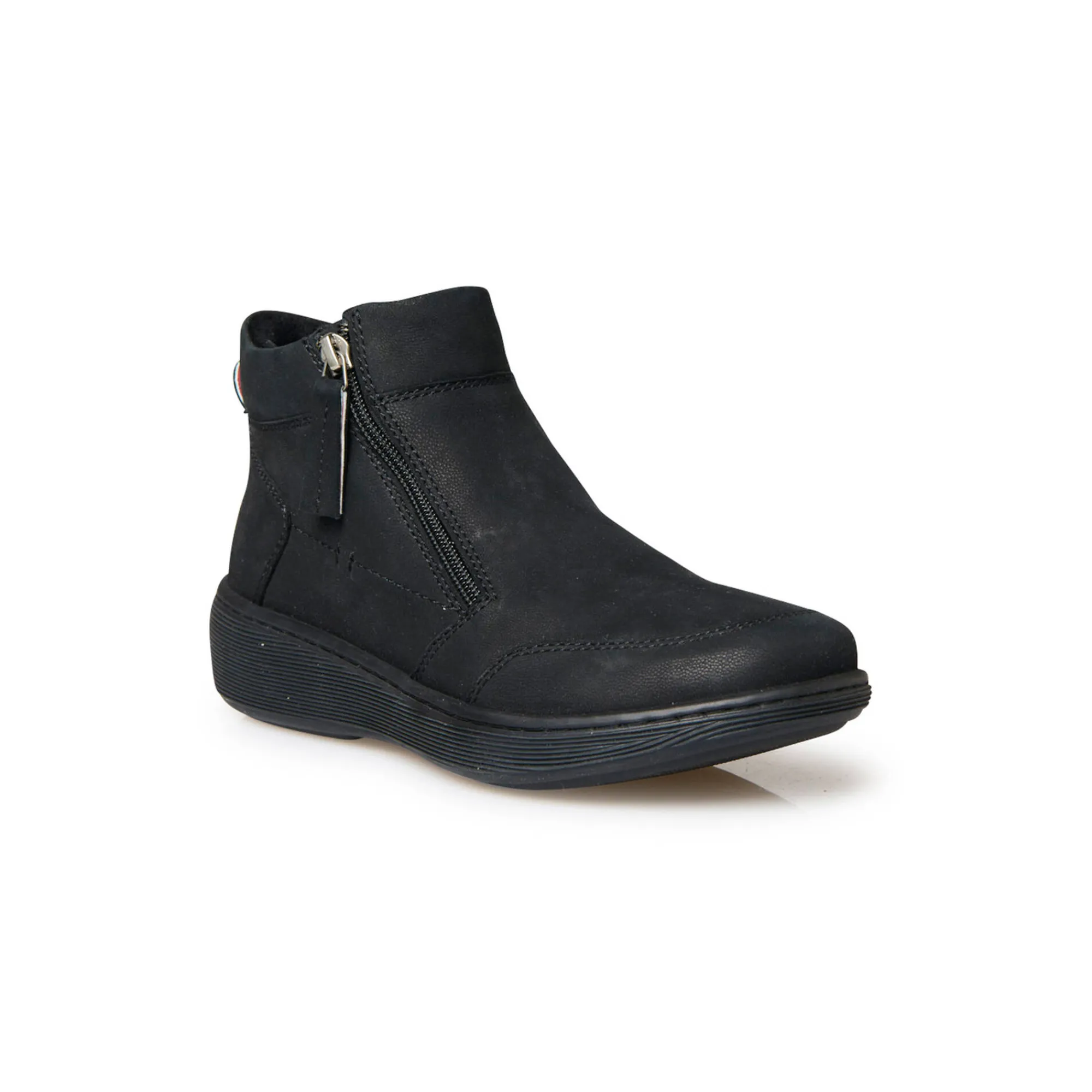 Bottines En Boots|Schoenen<PédiConfort Boots met sleehak in splitleer zwart