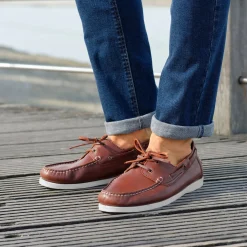 Schoenen|Schoenen Heren<Blancheporte Bootschoenen in leer bruin
