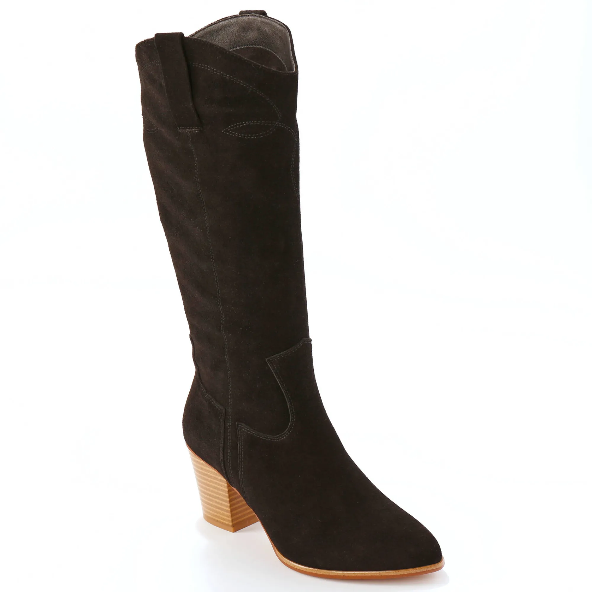Feestelijke Schoenen|Laarzen<Blancheporte Bottes hautes santiags, cuir suédé zwart