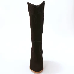 Feestelijke Schoenen|Laarzen<Blancheporte Bottes hautes santiags, cuir suédé zwart