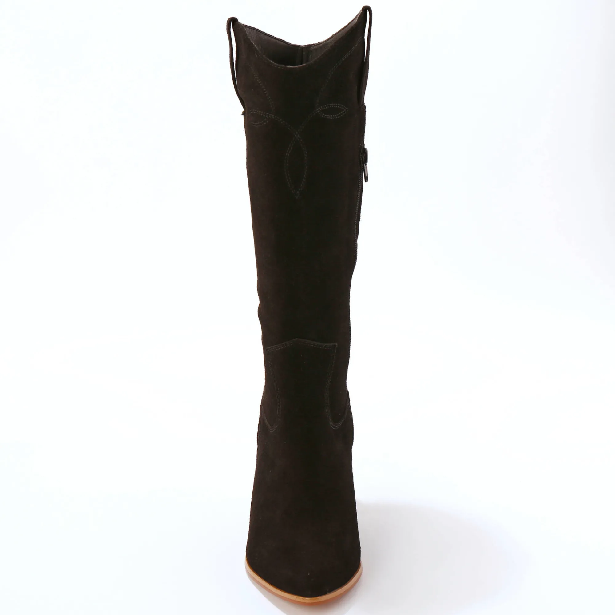 Feestelijke Schoenen|Laarzen<Blancheporte Bottes hautes santiags, cuir suédé zwart