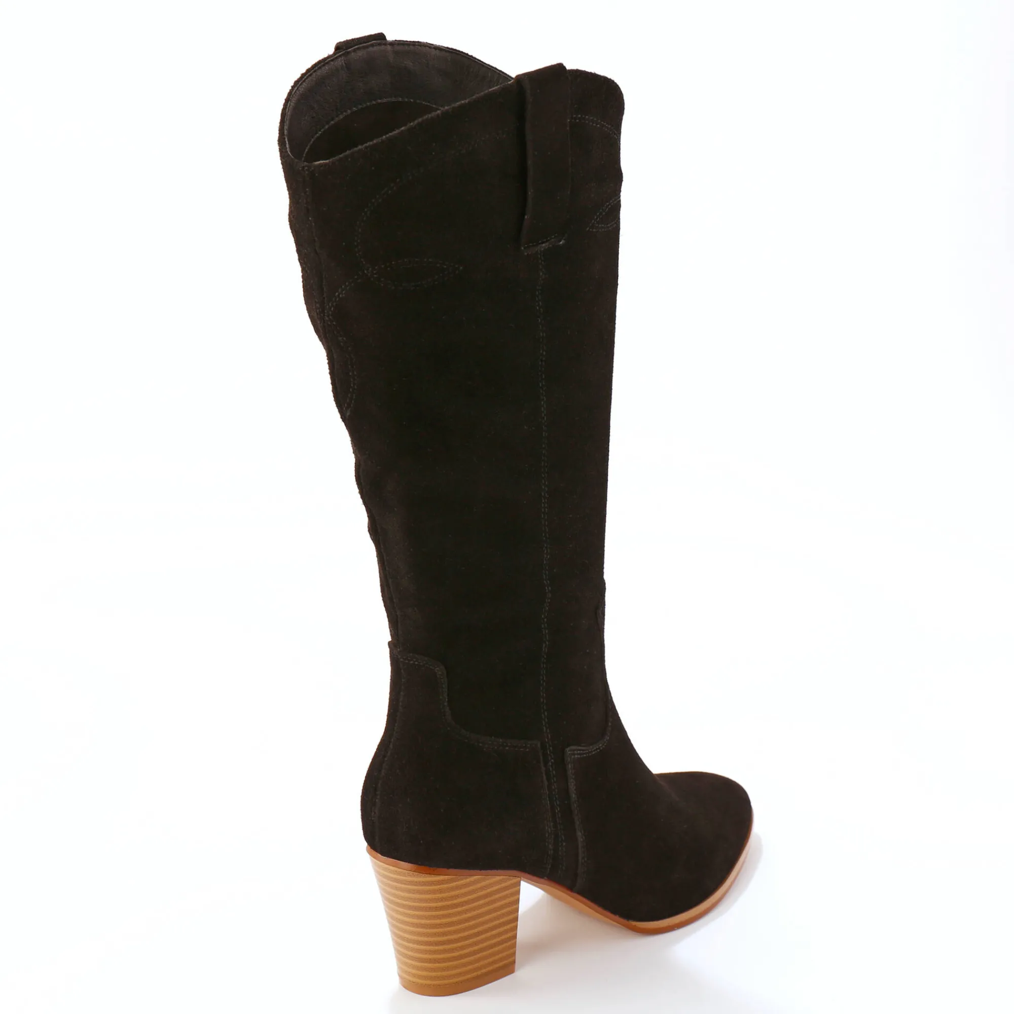 Feestelijke Schoenen|Laarzen<Blancheporte Bottes hautes santiags, cuir suédé zwart