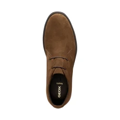 Feestoutfits Heren|Schoenen<Geox Bottines in splitleer CLAUDIO bruin