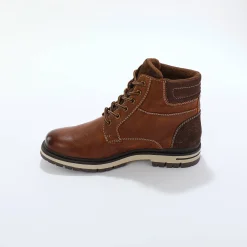 Schoenen|Schoenen Heren<Blancheporte Bottines met veters, leer en velours bruin