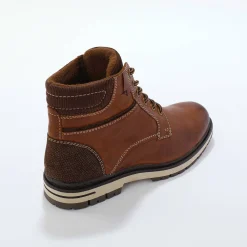 Schoenen|Schoenen Heren<Blancheporte Bottines met veters, leer en velours bruin