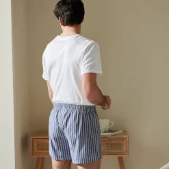 Ondergoed<Blancheporte Boxershort met ingeweven strepen - set van 3 blauw + grijs + marine