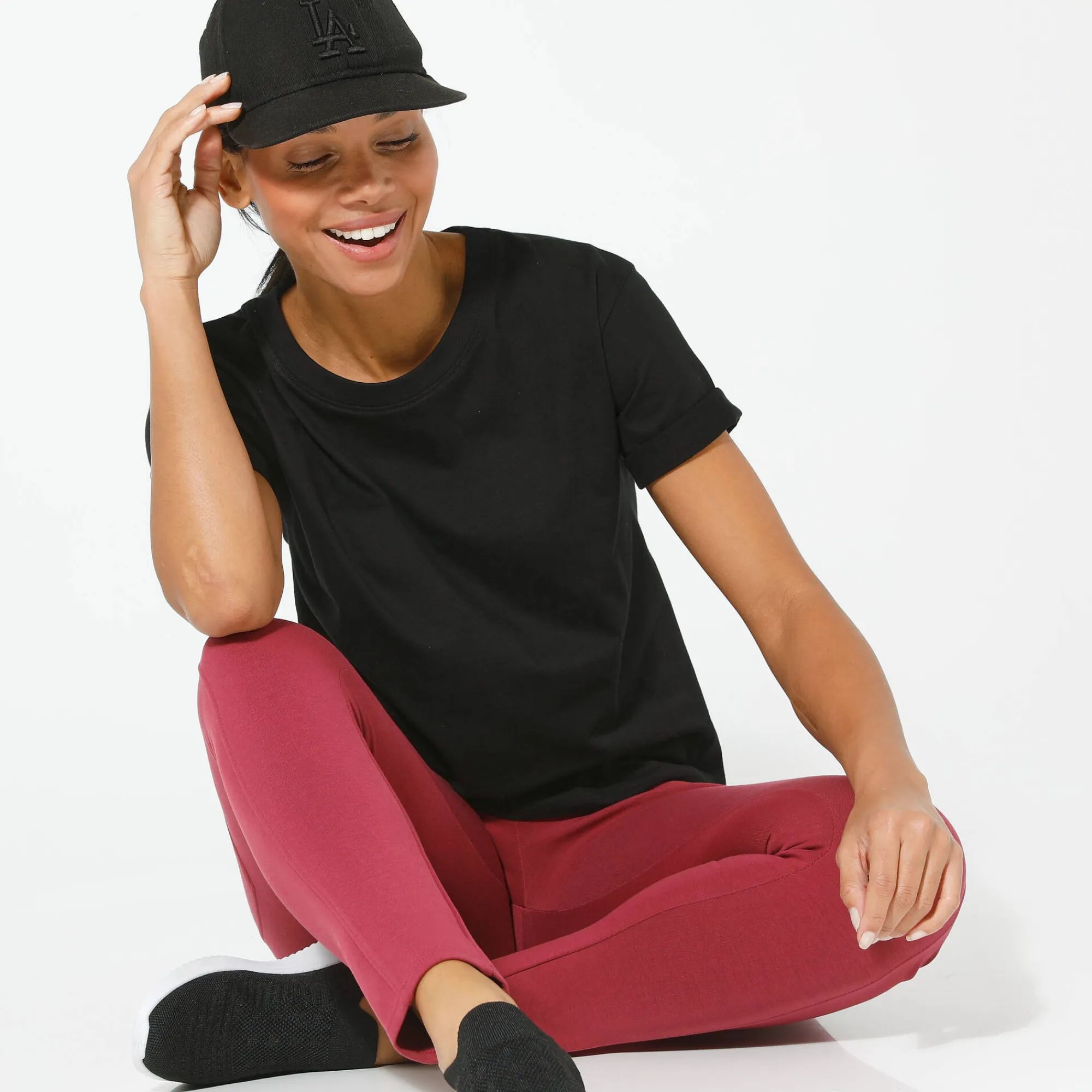 T-Shirt En Topje<Blancheporte Boxy T-shirt met ellebooglange mouwen zwart