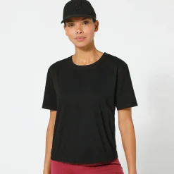 T-Shirt En Topje<Blancheporte Boxy T-shirt met ellebooglange mouwen zwart