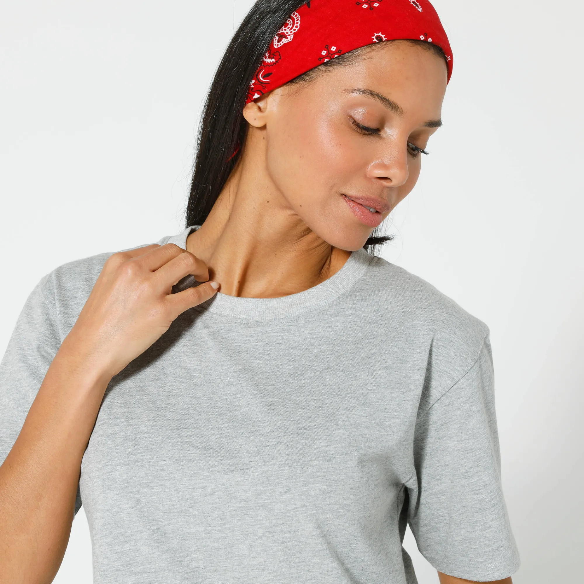 T-Shirt En Topje<Blancheporte Boxy T-shirt met ellebooglange mouwen chiné grijs