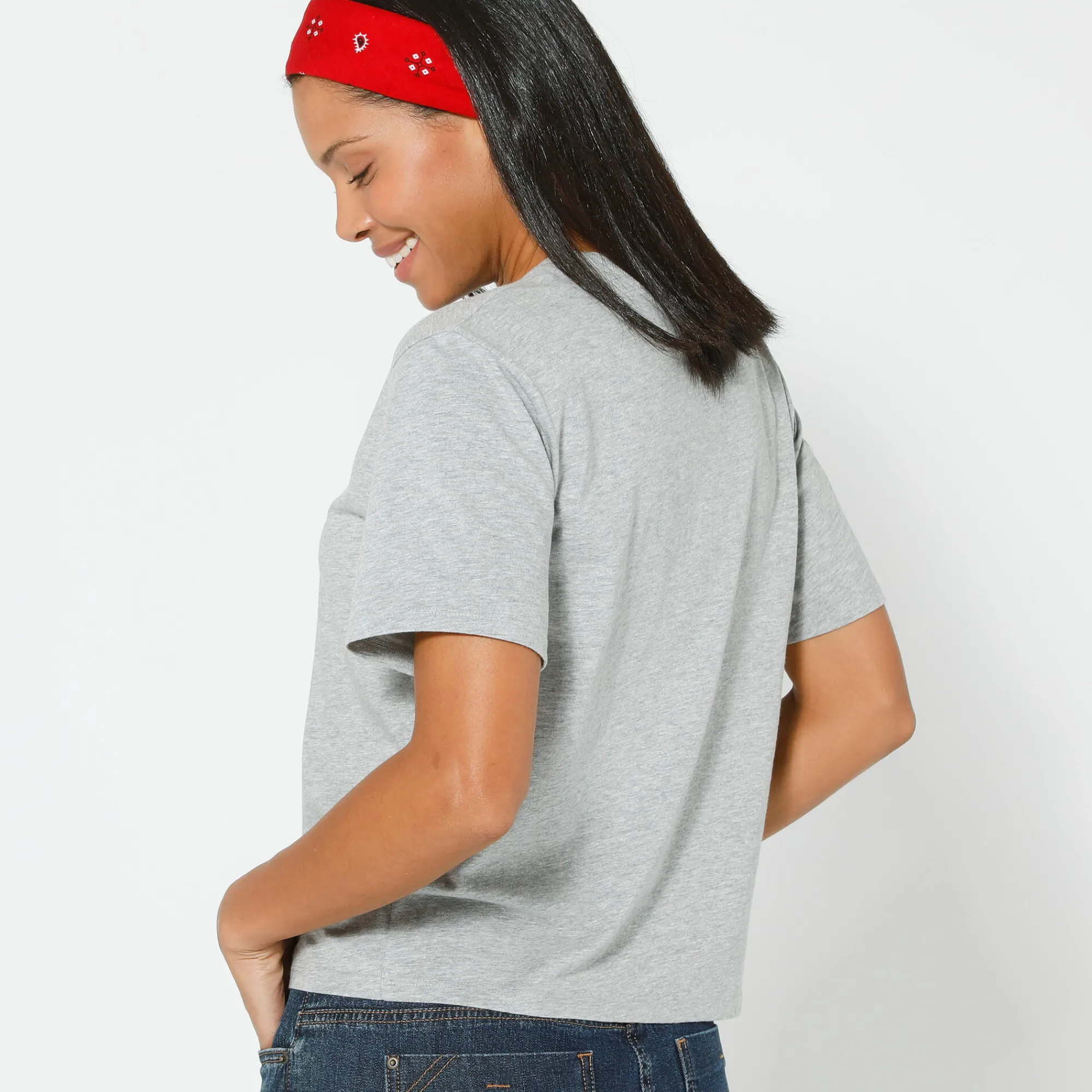 T-Shirt En Topje<Blancheporte Boxy T-shirt met ellebooglange mouwen chiné grijs