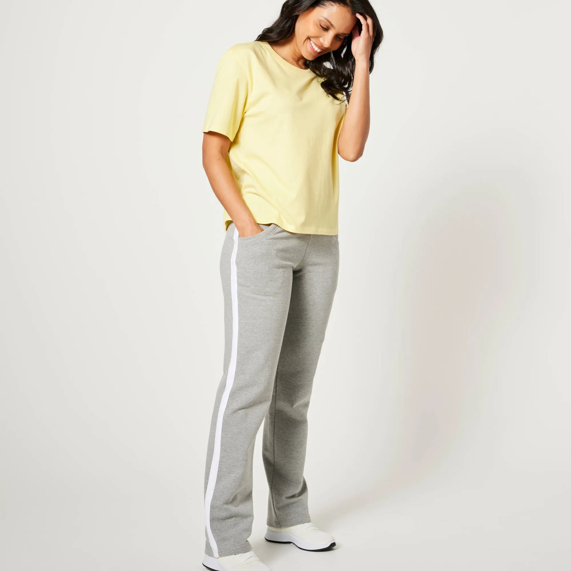 T-Shirt En Topje<Blancheporte Boxy T-shirt met ellebooglange mouwen lichtgeel
