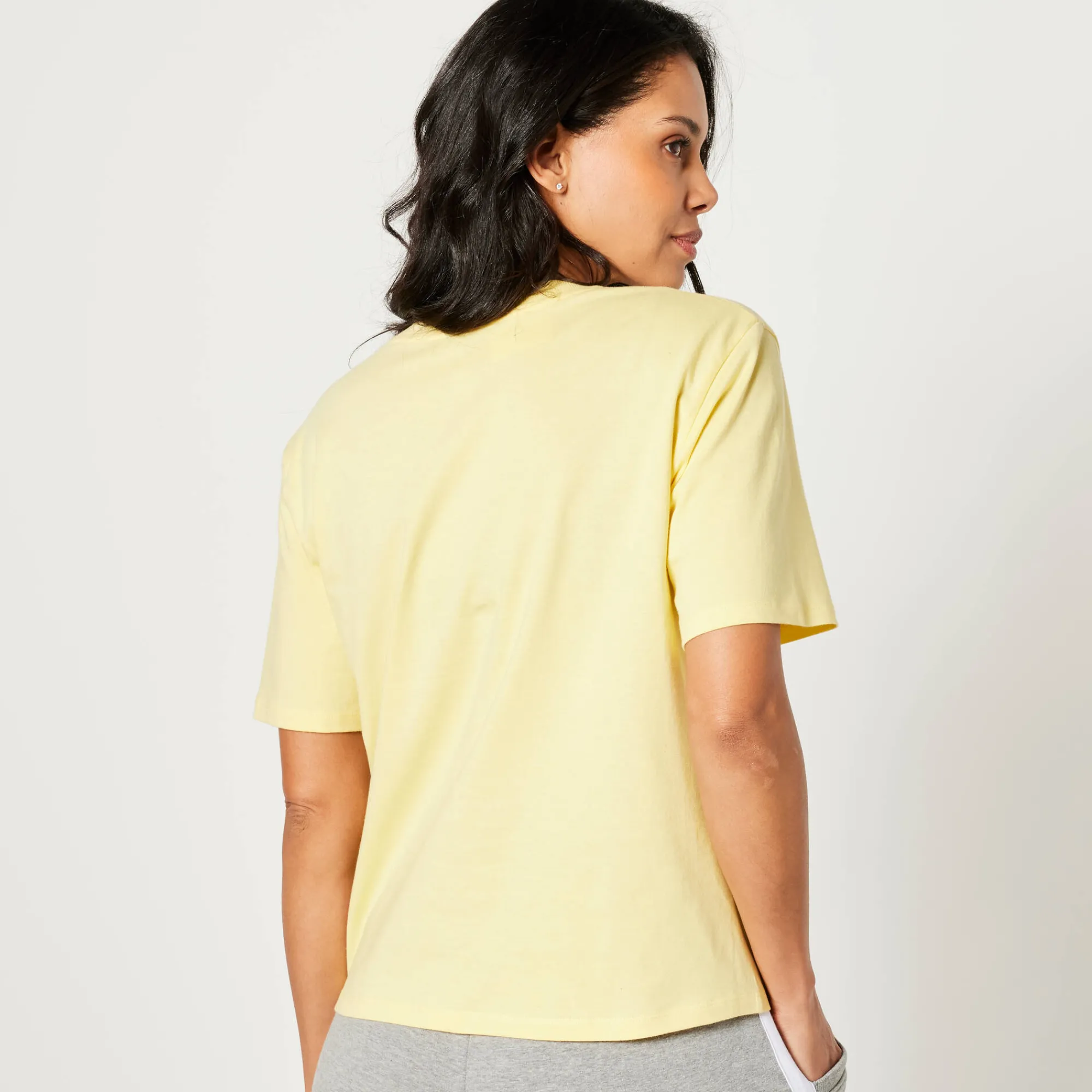 T-Shirt En Topje<Blancheporte Boxy T-shirt met ellebooglange mouwen lichtgeel