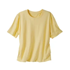 T-Shirt En Topje<Blancheporte Boxy T-shirt met ellebooglange mouwen lichtgeel