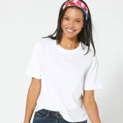 T-Shirt En Topje<Blancheporte Boxy T-shirt met ellebooglange mouwen wit
