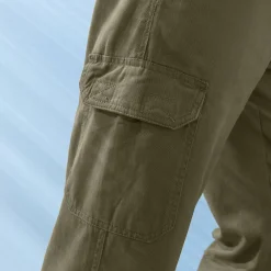 Broek<Blancheporte Broek in cargostijl, elastische gabardine kaki