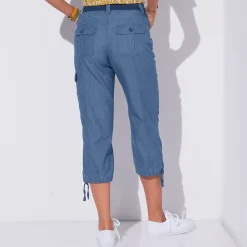 Jeans<Blancheporte 3/4-broek in denim met tricot tailleband stone
