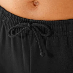 Broek<Blancheporte 7/8-broek in geruwd molton zwart