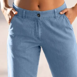 Jeans<Blancheporte Broek in lichte jeansstof bleached