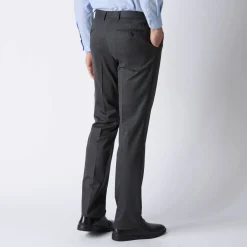 Broek<Blancheporte Broek in polyester en wol met verstelbare tailleband antracietgrijs