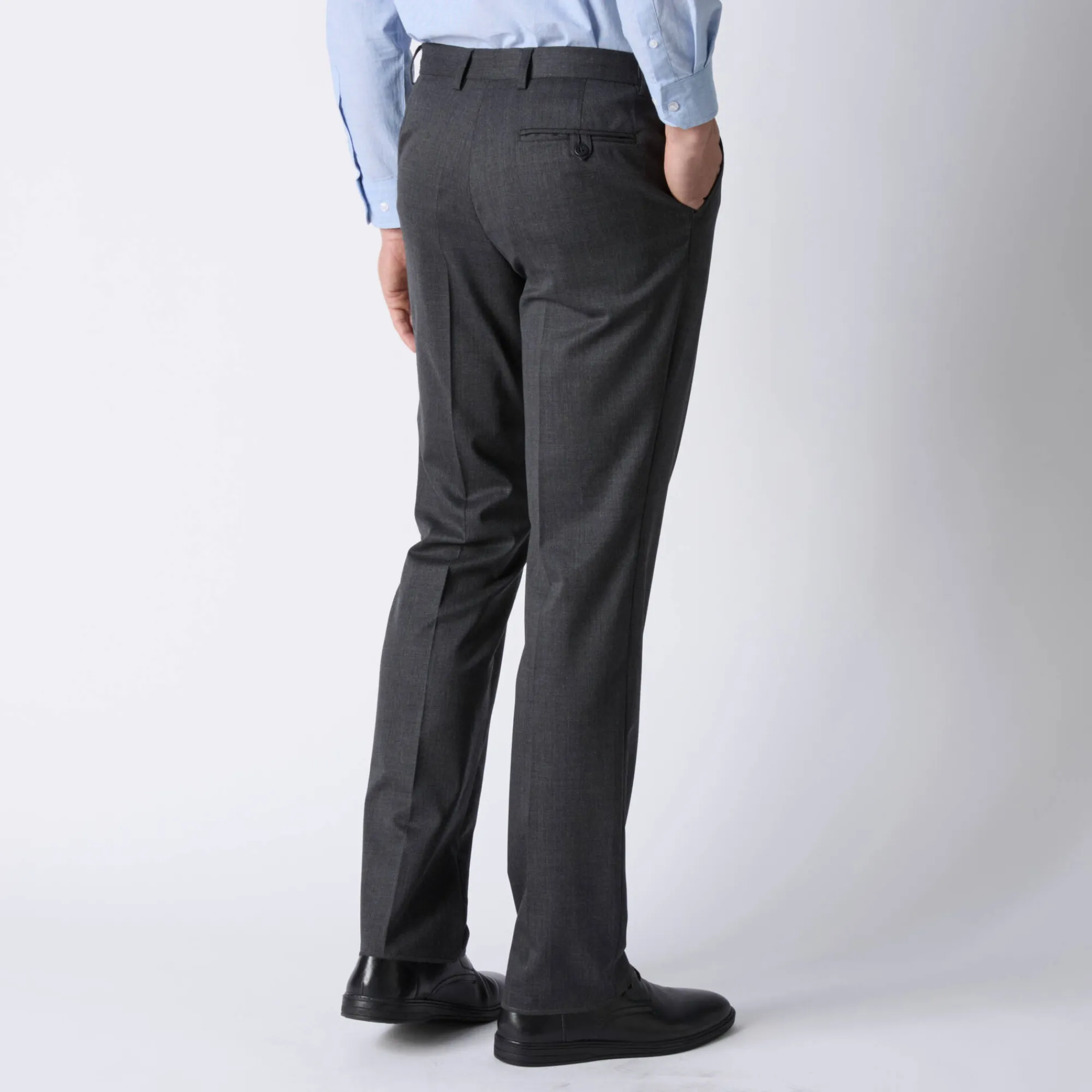 Broek<Blancheporte Broek in polyester en wol met verstelbare tailleband antracietgrijs