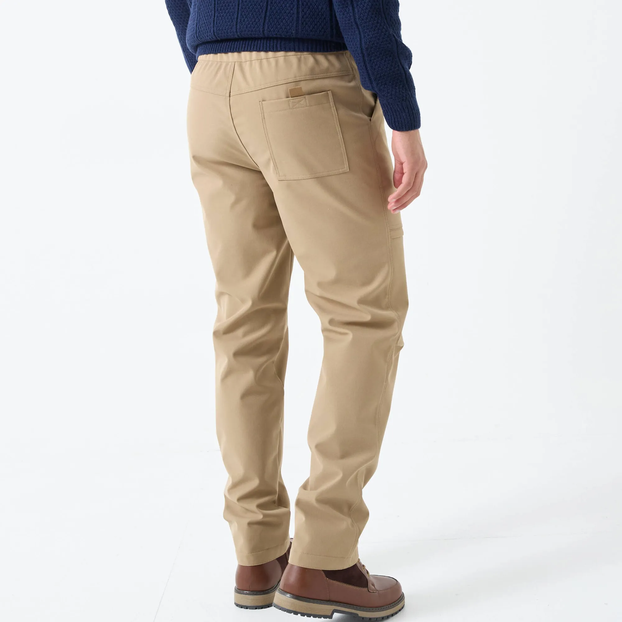 Broek<Blancheporte Broek in ripstop met meerdere zakken, binnenkant in microfleece donkerbeige