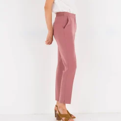 Broek<Blancheporte 7/8-broek in slimmodel, effen rozenhout
