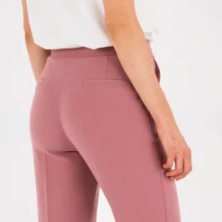 Broek<Blancheporte 7/8-broek in slimmodel, effen rozenhout