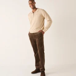 Broek<Blancheporte Broek in velours met elastische taille zonder bandplooien kastanje