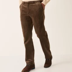 Broek<Blancheporte Broek in velours met elastische taille zonder bandplooien kastanje