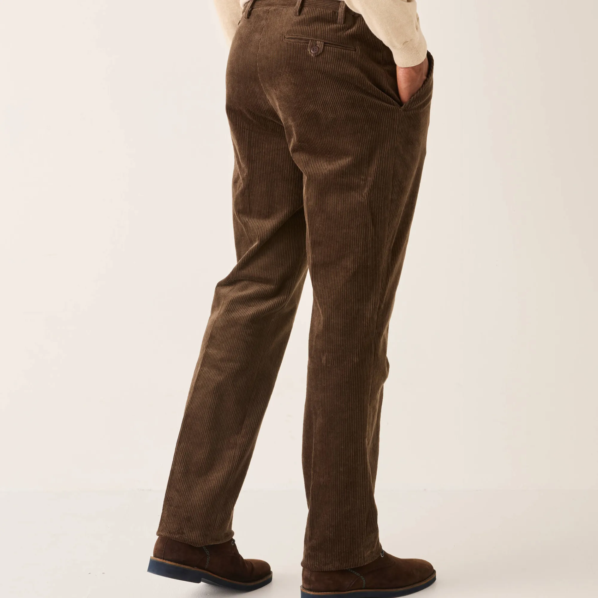 Broek<Blancheporte Broek in velours met elastische taille zonder bandplooien kastanje