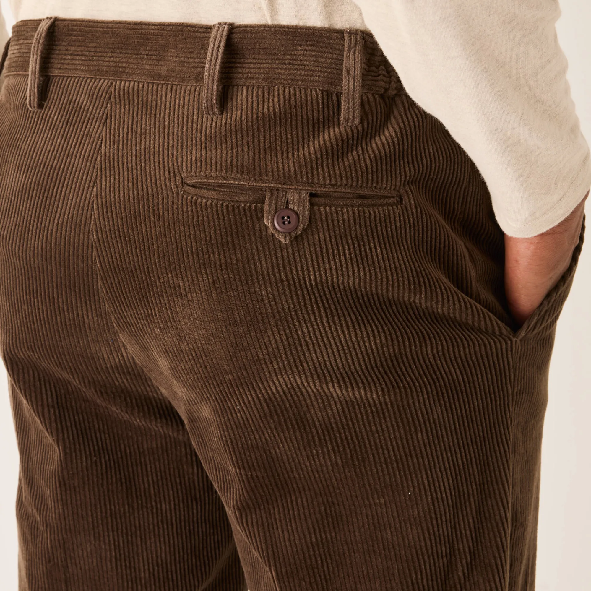 Broek<Blancheporte Broek in velours met elastische taille zonder bandplooien kastanje