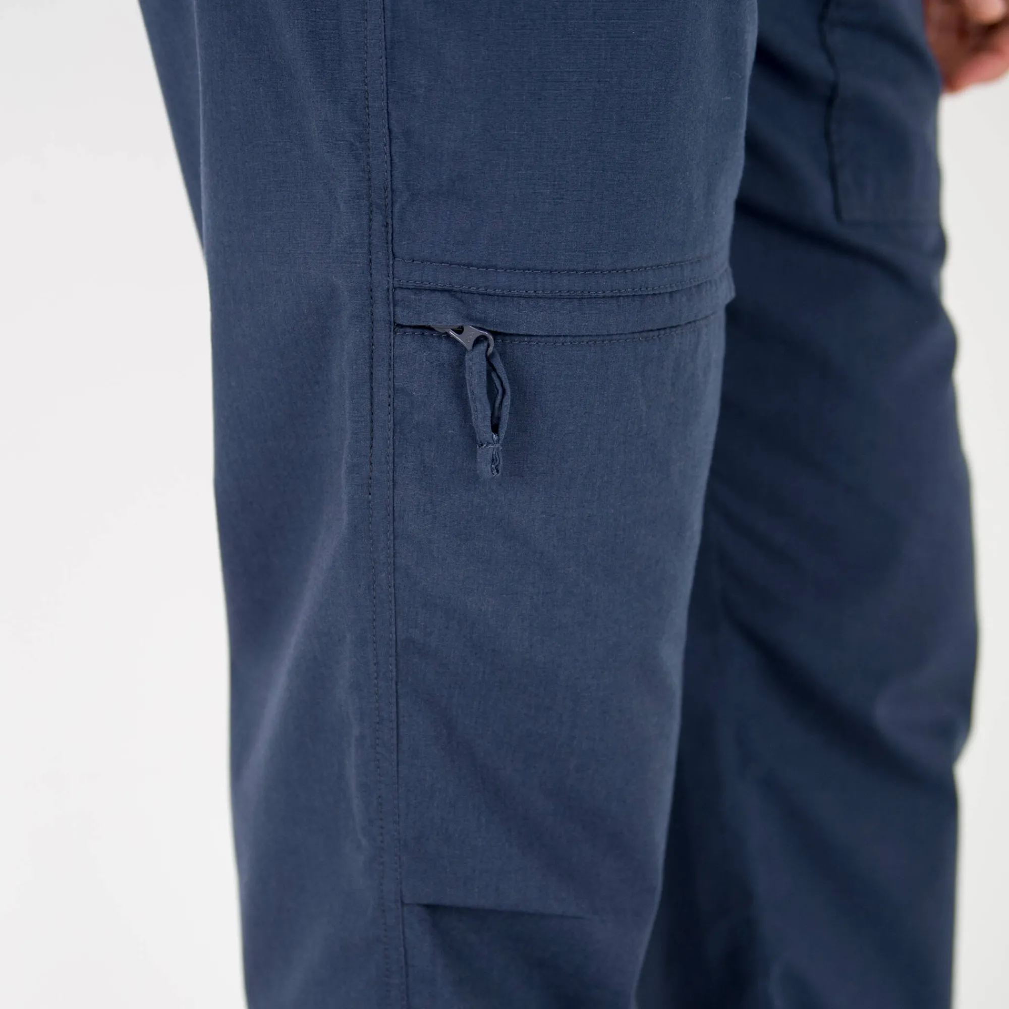 Broek<Blancheporte Broek met 3/4-elastische tailleband + bijpassende ceintuur marineblauw