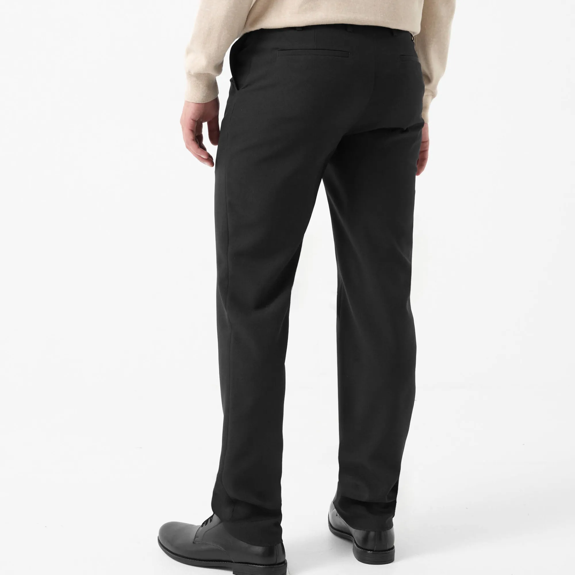 Feestoutfits Heren|Broek<Blancheporte Broek met onzichtbare, verstelbare tailleband - polyester zwart