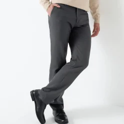 Feestoutfits Heren|Broek<Blancheporte Broek met onzichtbare, verstelbare tailleband - polyester antracietgrijs
