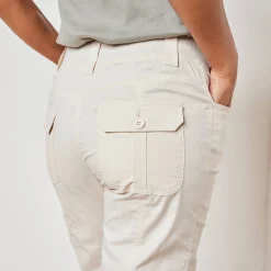 Broek<Blancheporte 7/8-broek met tailleband in tricot beige