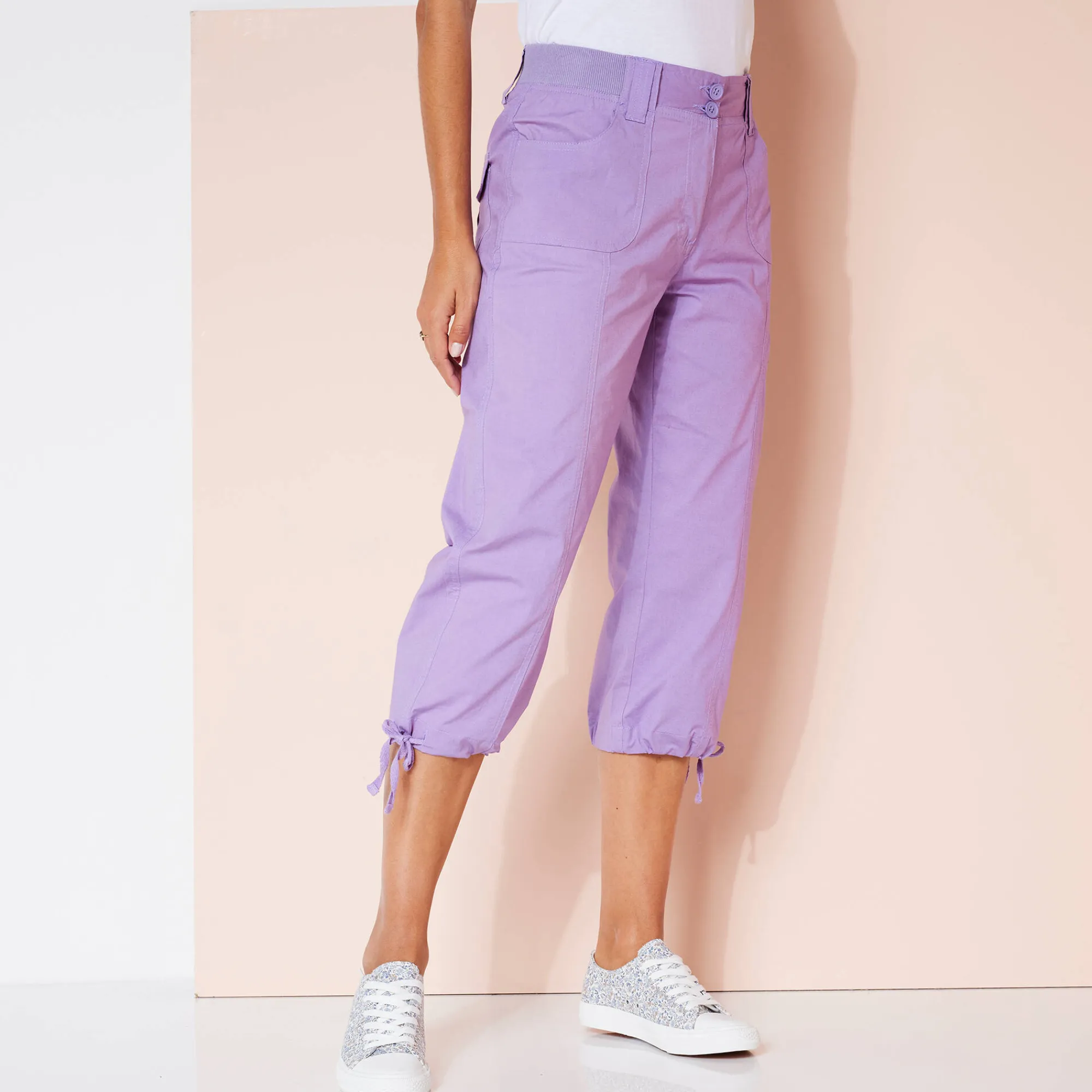 Broek<Blancheporte 7/8-broek met tailleband in tricot parma
