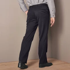 Feestoutfits Heren|Broek<Blancheporte Broek met verstelbare, onzichtbare tailleband - polywol antracietgrijs