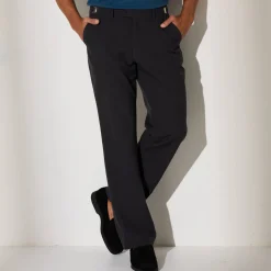 Broek<Blancheporte Broek met verstelbare taille zonder bandplooien - polyester antracietgrijs