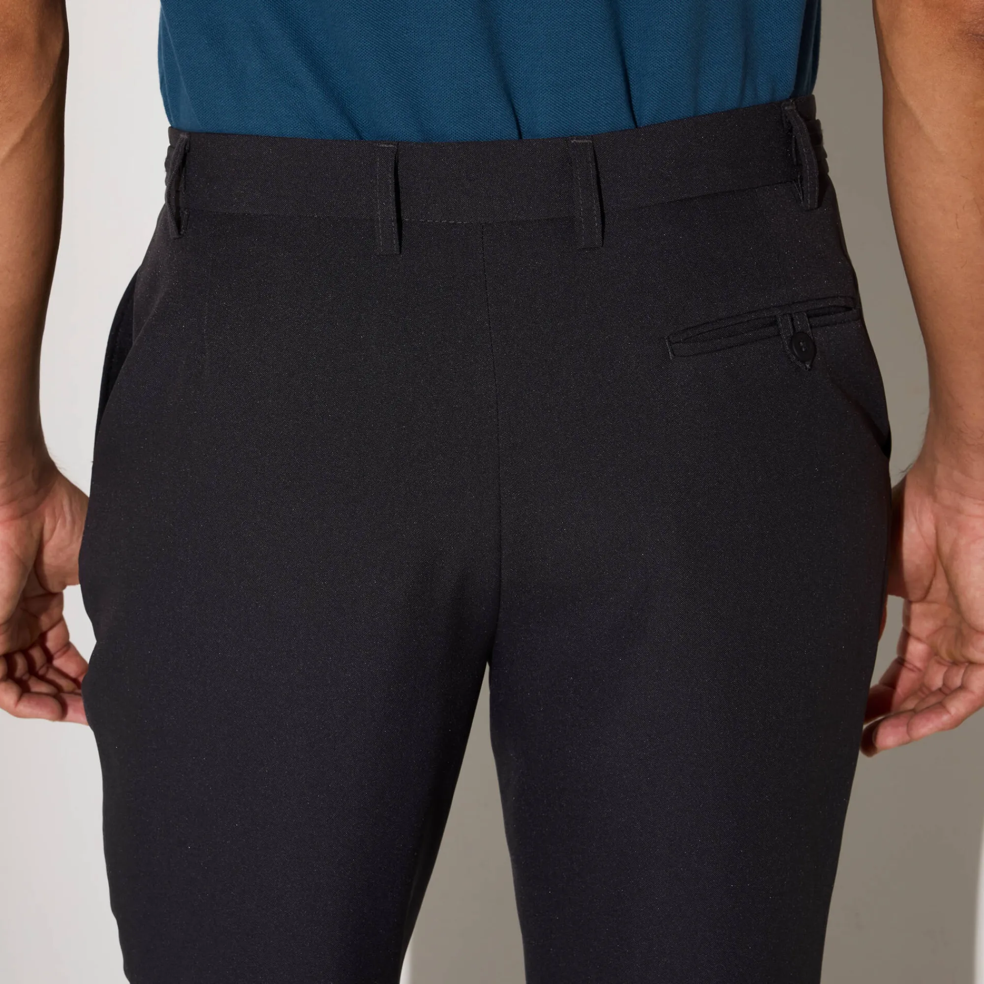 Broek<Blancheporte Broek met verstelbare taille zonder bandplooien - polyester antracietgrijs