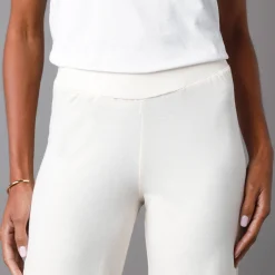Broek|Jurk<Blancheporte Broek met wijde pijpen en stretch, elastische tailleband ecru