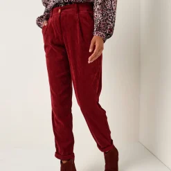 Feestoutfits Dames|Broek<Blancheporte 7/8-broek, velours bordeaux