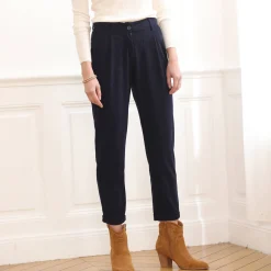 Broek<Blancheporte 7/8-broek, velours marine