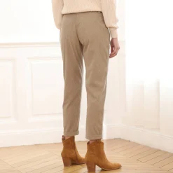 Broek<Blancheporte 7/8-broek, velours taupe