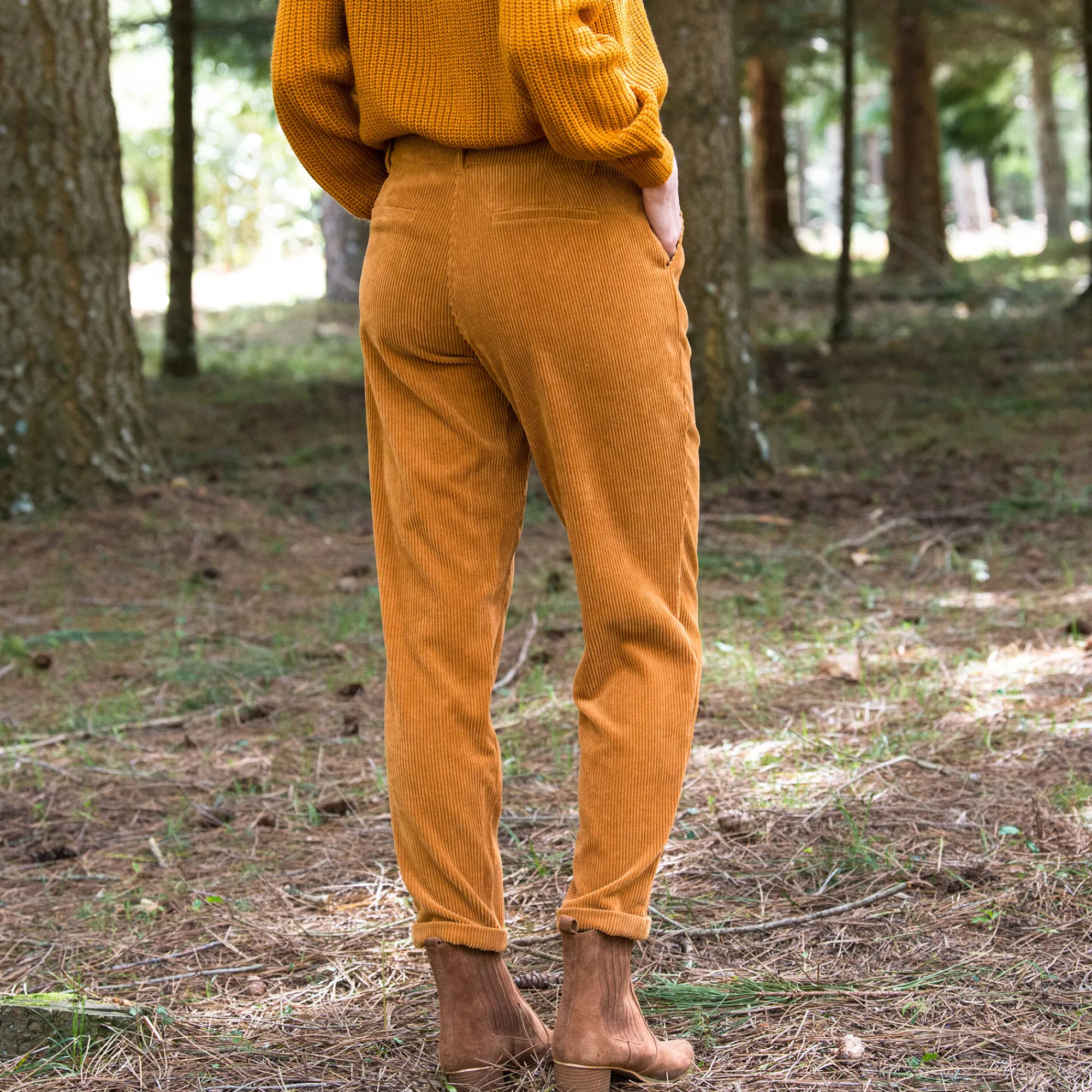 Broek<Blancheporte 7/8-broek, velours honing