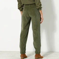 Broek<Blancheporte 7/8-broek, velours kaki