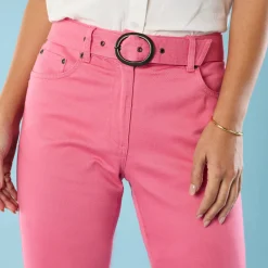 Broek<Blancheporte Broek voor kleine lengtes DONKERROZE