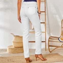 Broek<Blancheporte Broek voor kleine lengtes wit