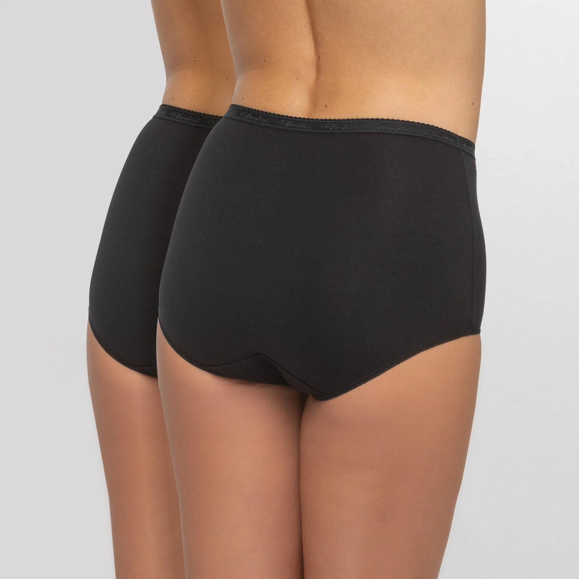 Slip En Shorty<Playtex Broekje in biologisch katoen, maximodel - set van 2 zwart