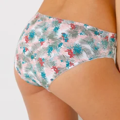 Slip En Shorty<Confidence Lingerie Broekje in geborduurd katoen Olbia met bladerenprint - set van 2 linde