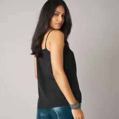 Bloes En Tuniek<Blancheporte Caraco met kant en smalle bandjes zwart / zwart